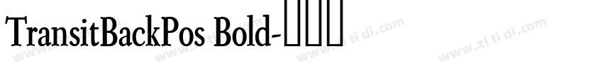 TransitBackPos Bold字体转换 TransitBackPos Bold字体转换